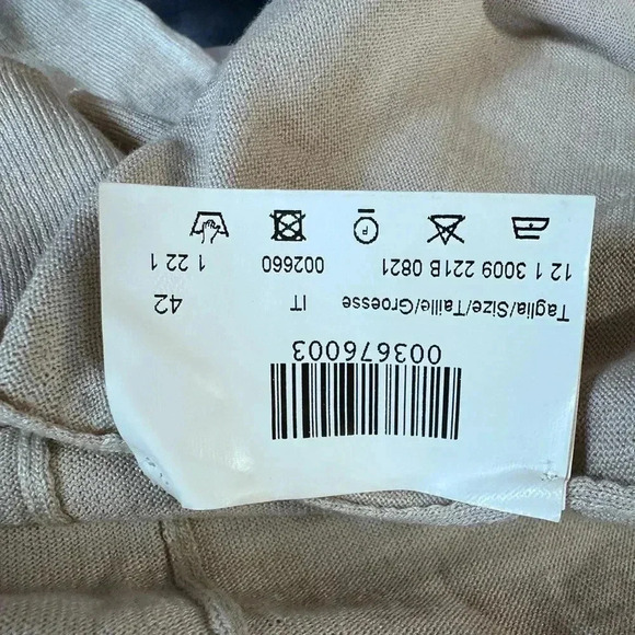 Piazza Sempione Light Cream Cardigan Made in Italy - Picture 4 of 6